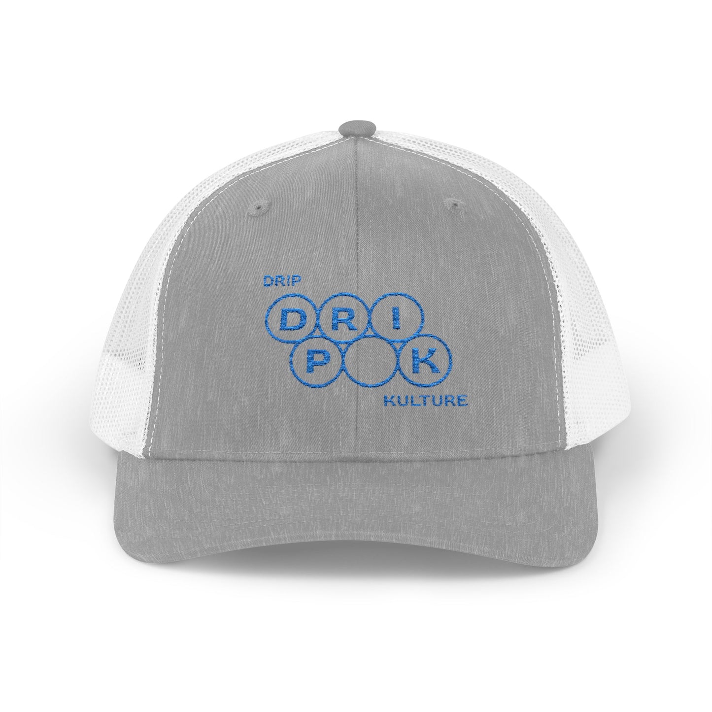 Blue Circle Drip Kulture Snapback Trucker Cap Embroidery - Multiple Colors