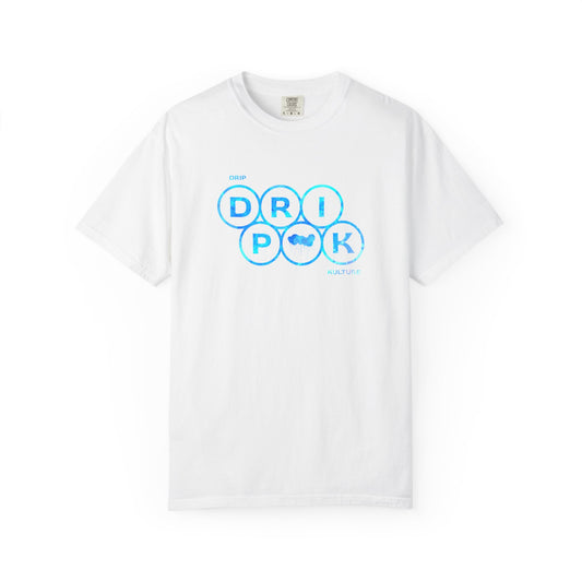 Blue Circle Drip Kulture Unisex Comfort Color Tee - Multiple Colors