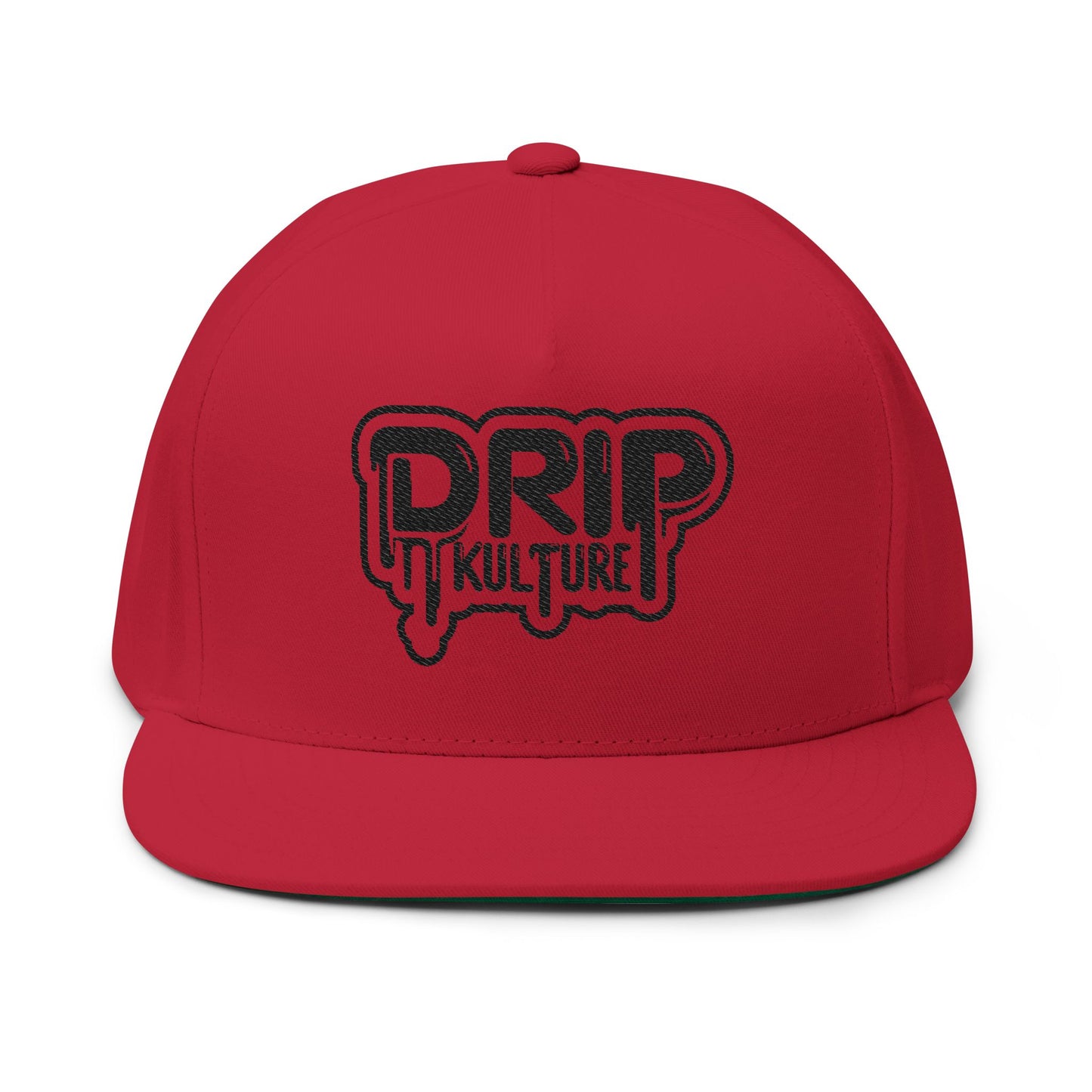 Drip Kulture Flat Bill Hat Embroidery - Multiple Colors