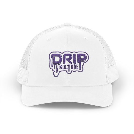 Purple Drip Kulture Snapback Trucker Cap Embroidery - Multiple Colors