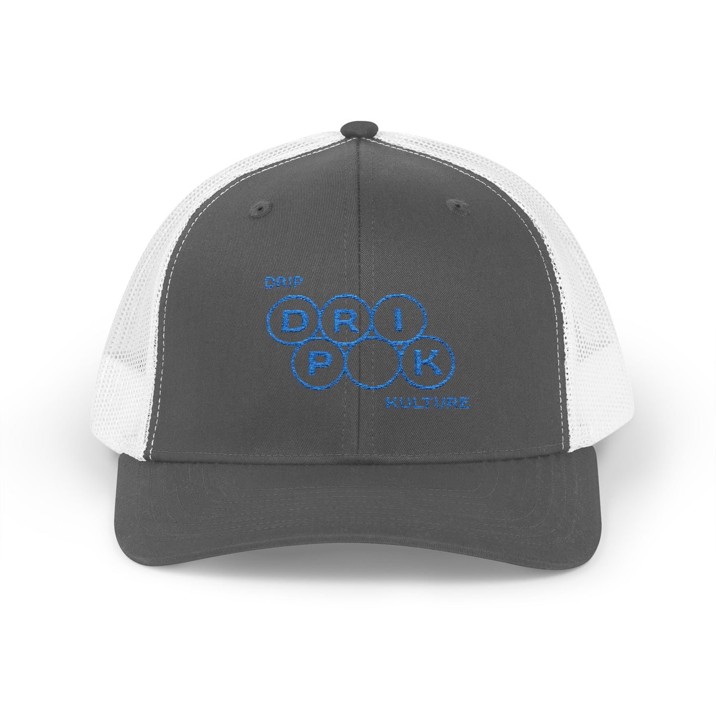 Blue Circle Drip Kulture Snapback Trucker Cap Embroidery - Multiple Colors