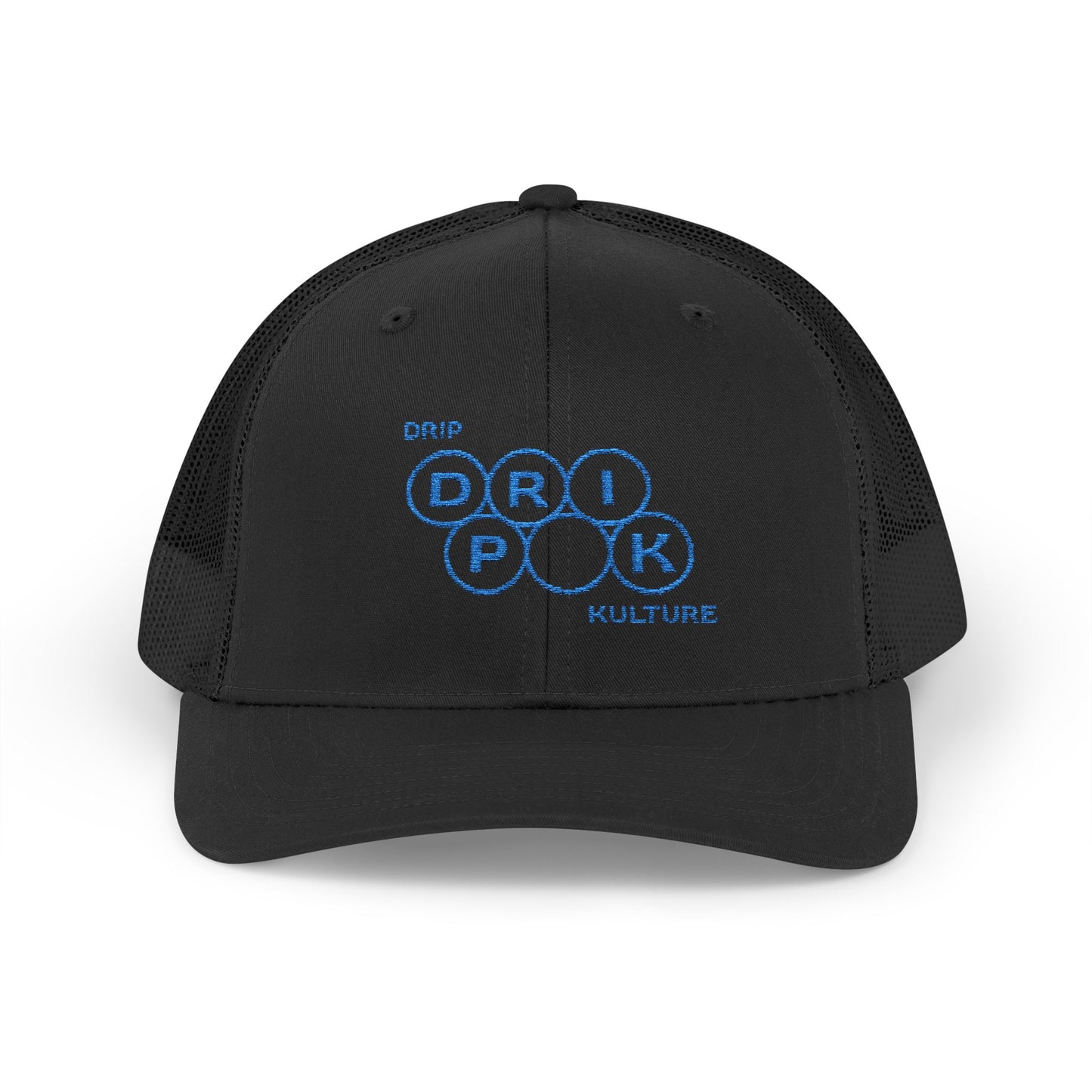Blue Circle Drip Kulture Snapback Trucker Cap Embroidery - Multiple Colors