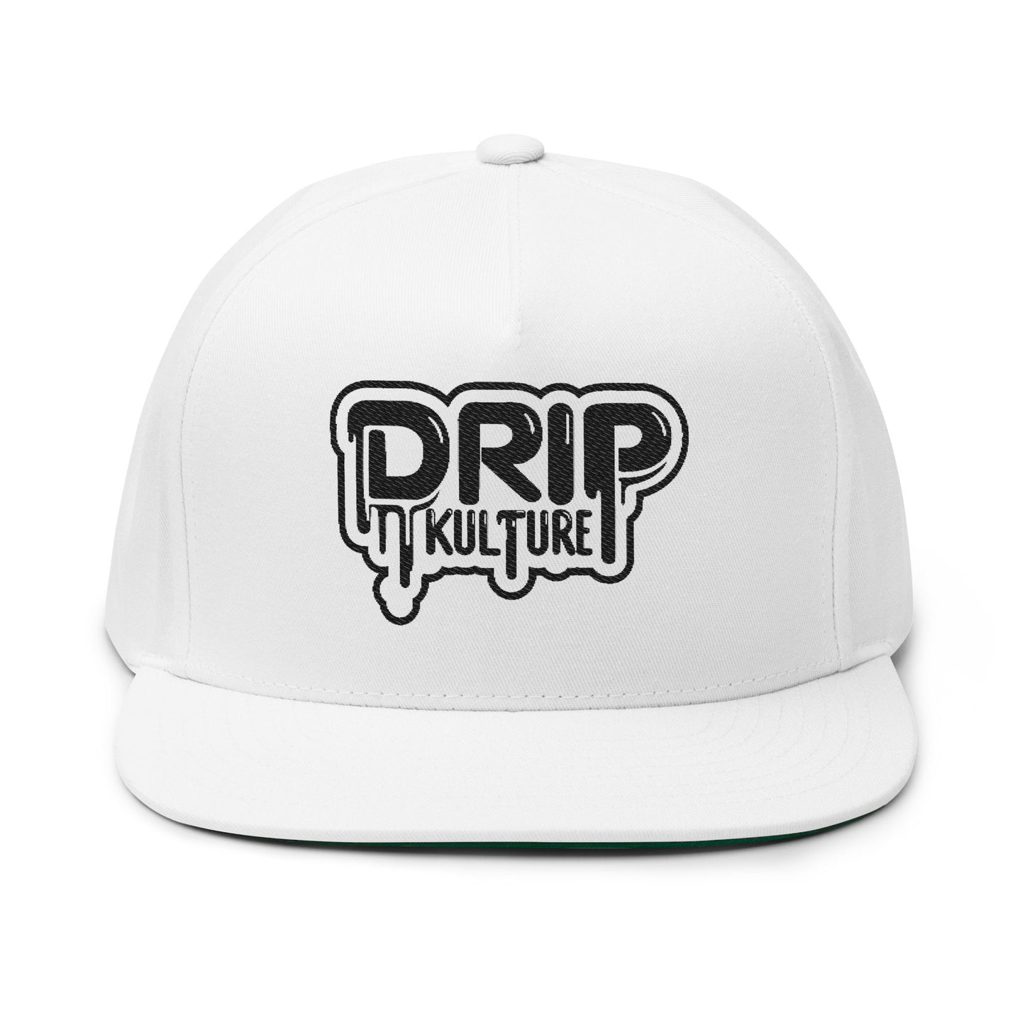 Drip Kulture Flat Bill Hat Embroidery - Multiple Colors