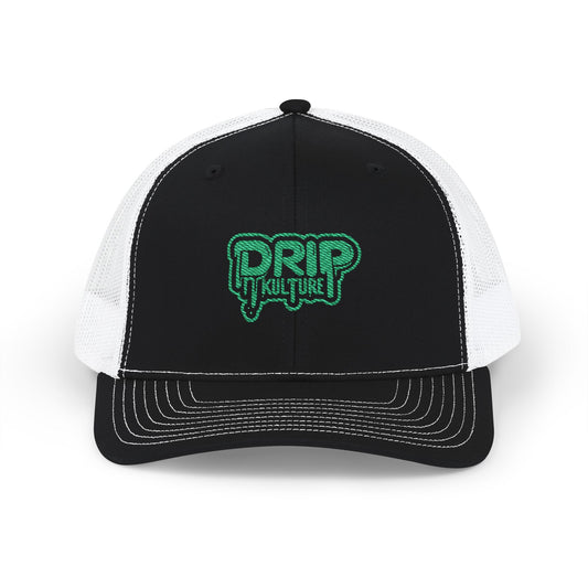 Green Drip Kulture Snapback Trucker Cap Embroidery - Multiple Colors