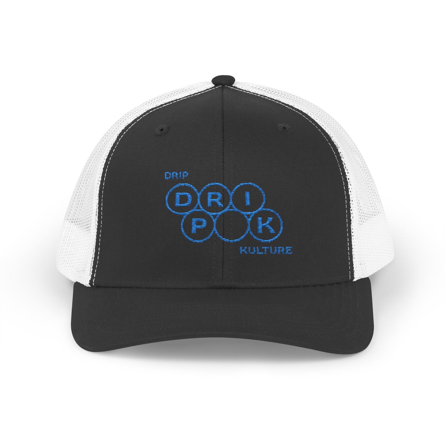 Blue Circle Drip Kulture Snapback Trucker Cap Embroidery - Multiple Colors