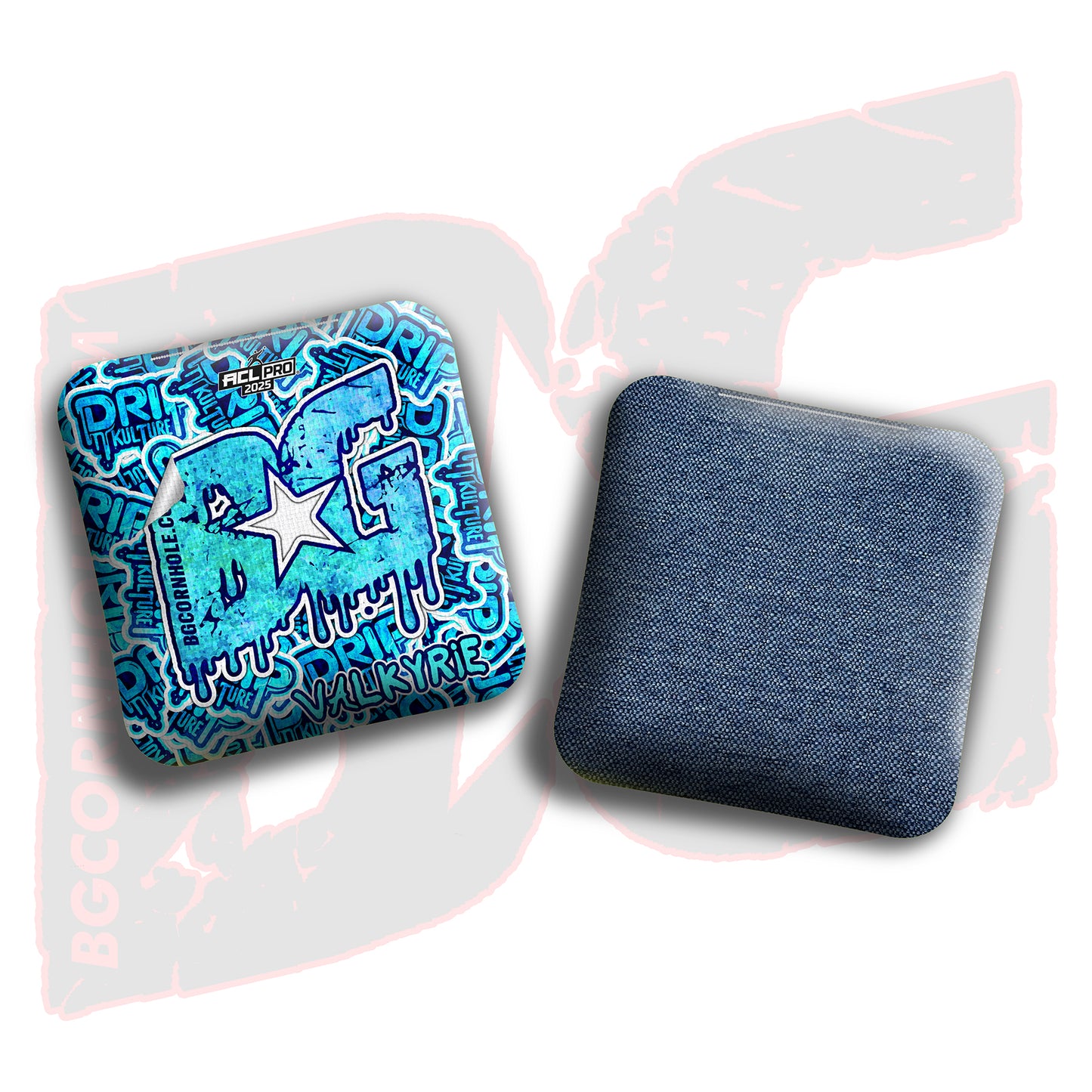 2025 Multiple Bag Models - DK x BG "Sticker Bomb" - ACL Pro Stamped Cornhole Bags - Set of 4 Bags