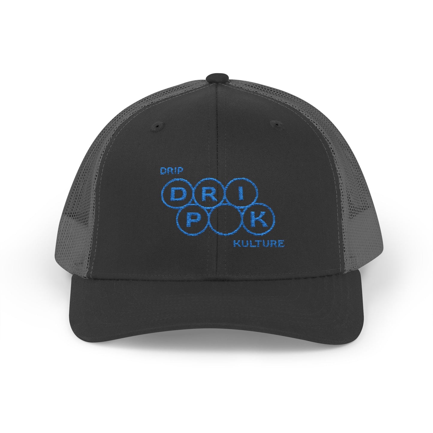 Blue Circle Drip Kulture Snapback Trucker Cap Embroidery - Multiple Colors