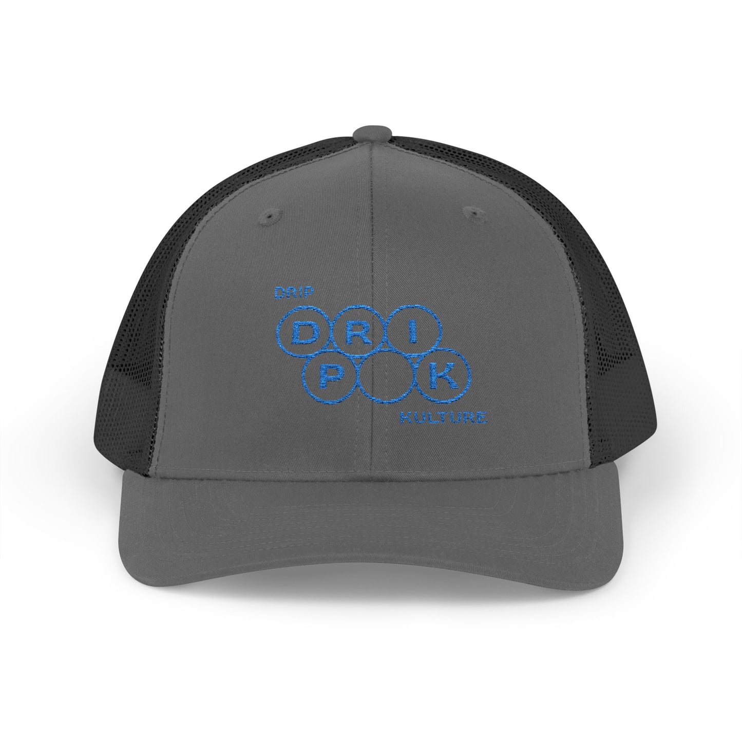 Blue Circle Drip Kulture Snapback Trucker Cap Embroidery - Multiple Colors