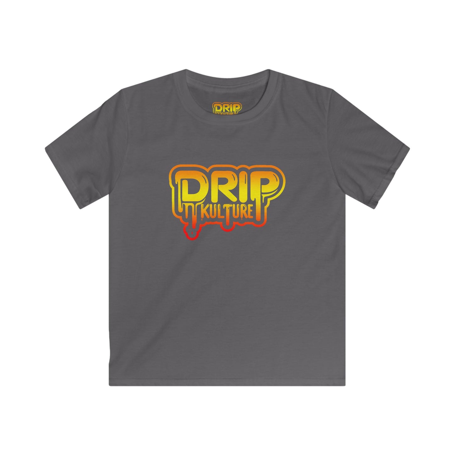 Youth Orange Gradient Drip Kulture Tee - Multiple Colors