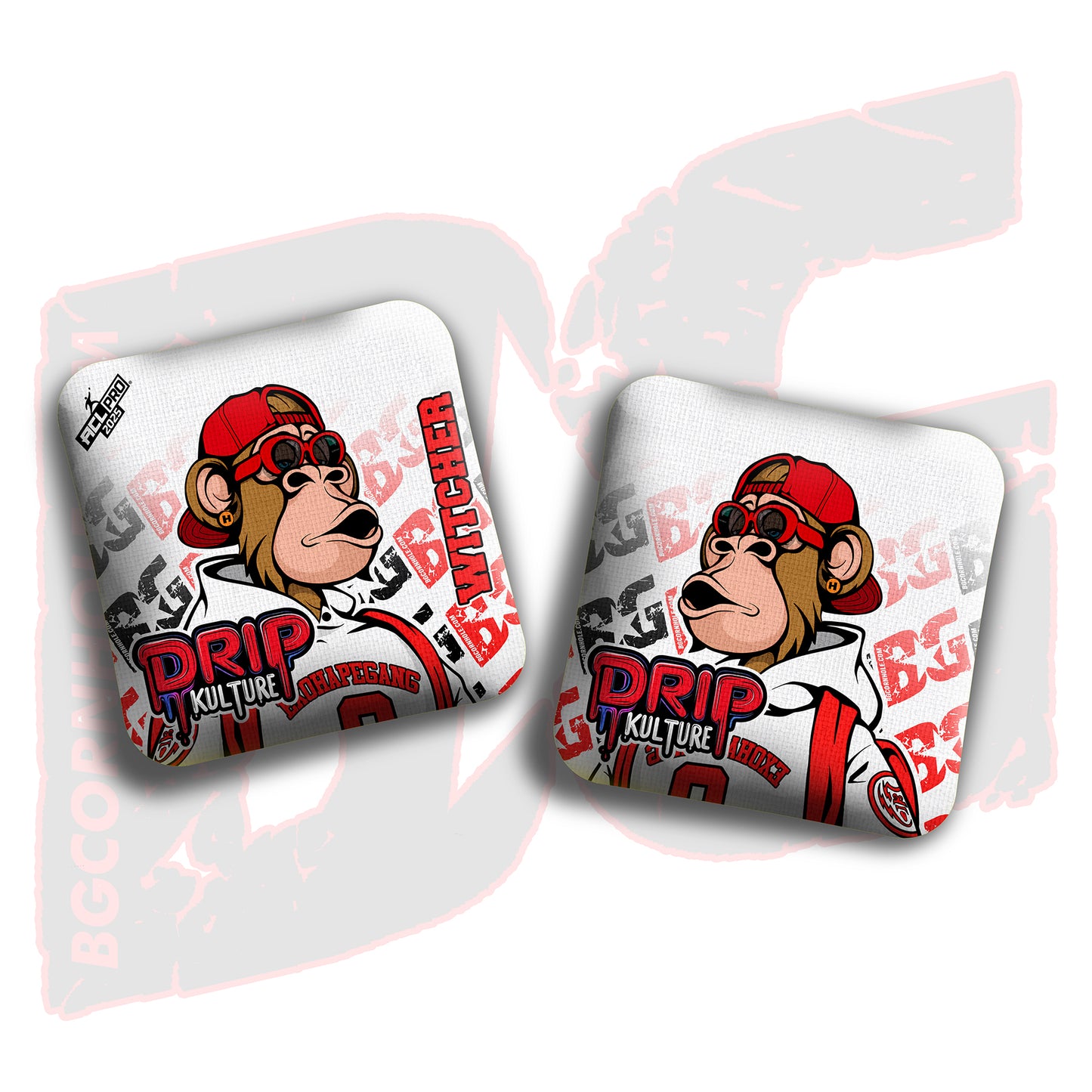 2025 Multiple Bag Models - DK x BG "NFT Retro" - ACL Pro Stamped Cornhole Bags - Set of 4 Bags