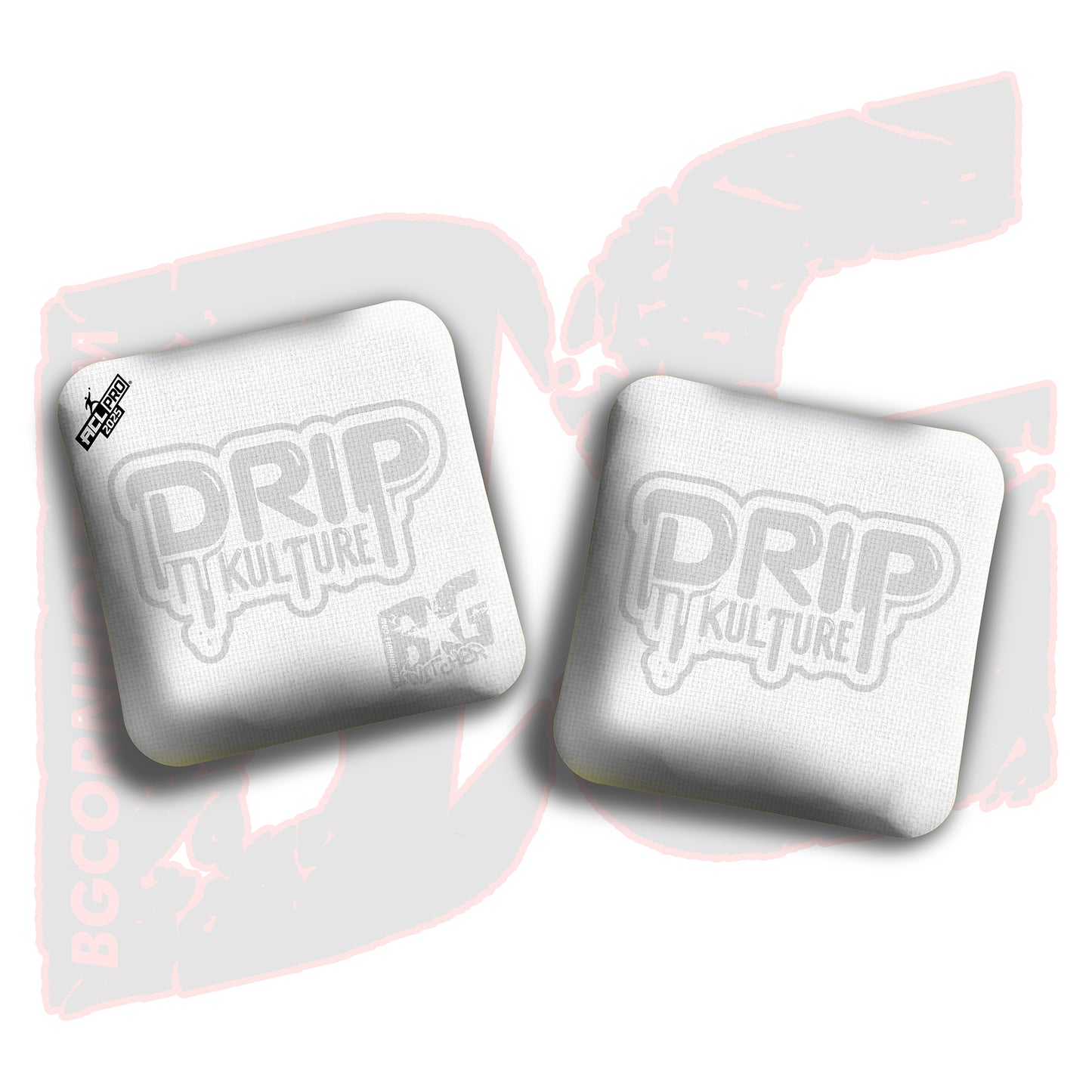 2025 Multiple Bag Models - DK x BG "Whiteout" - ACL Pro Stamped Cornhole Bags - Set of 4 Bags