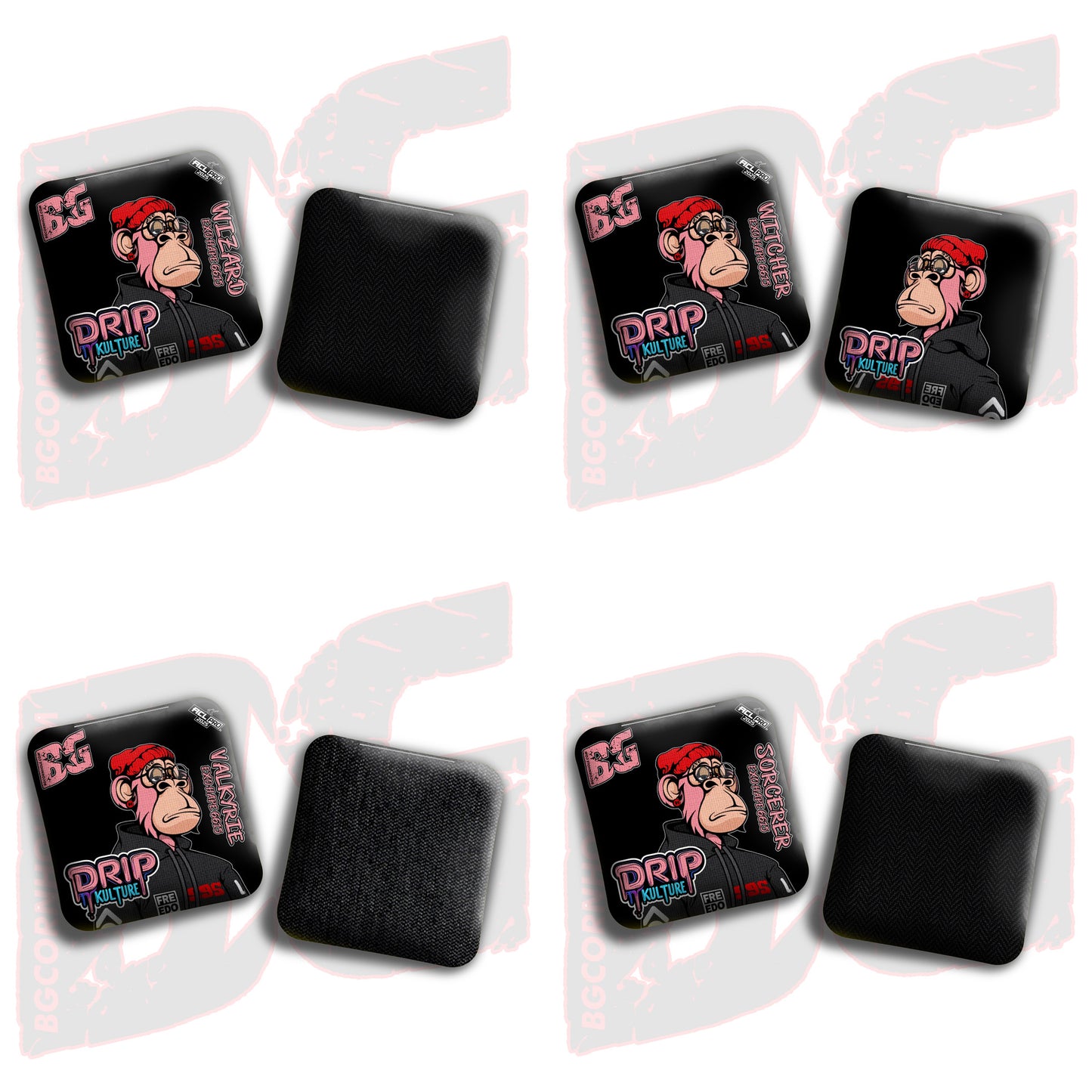 2025 Multiple Bag Models - DK x BG "NFT Original" - ACL Pro Stamped Cornhole Bags - Set of 4 Bags