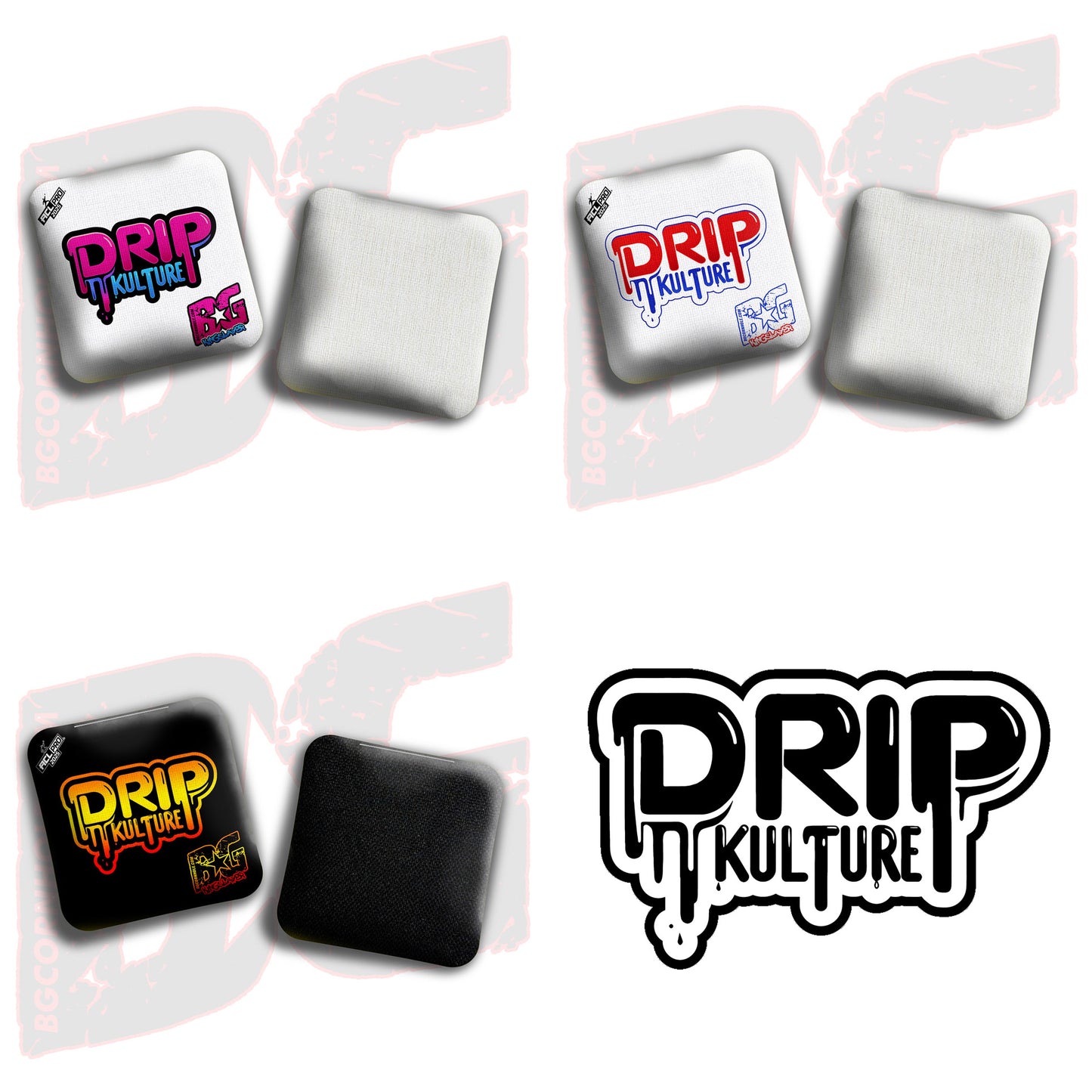 2025 Kingslayer - DK x BG "Color Out" - ACL Pro Stamped Cornhole Bags - Set of 4 Bags