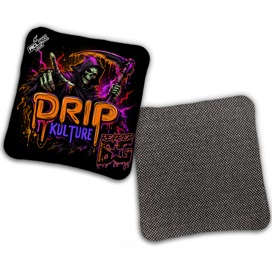2026 Reaper - DK x BG "Splatter" - ACL Pro Stamped Cornhole Bags - Set of 4 Bags