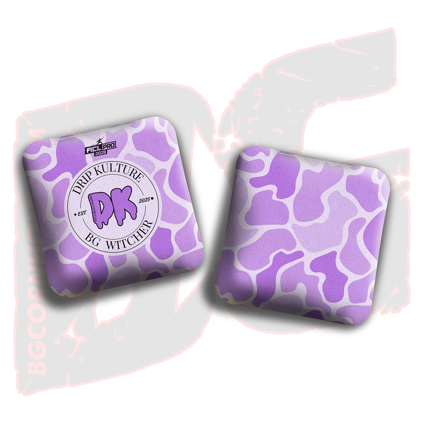 2026 Multiple Bag Models - DK x BG "Old School Camo" - ACL Pro Stamped Cornhole Bags - Set of 4 Bags