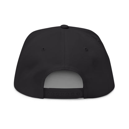 Blue Circle Drip Kulture Flat Bill Hat Embroidery - Multiple Colors