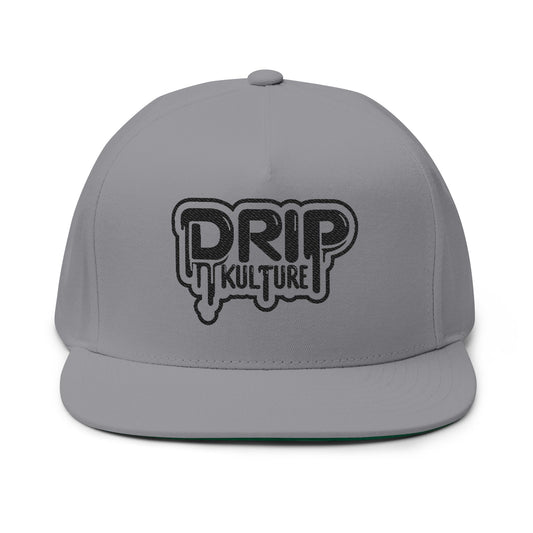 Drip Kulture Flat Bill Hat Embroidery - Multiple Colors