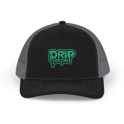 Green Drip Kulture Snapback Trucker Cap Embroidery - Multiple Colors