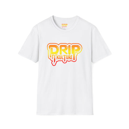 Orange Gradient Drip Kulture Unisex Tee - Multiple Colors