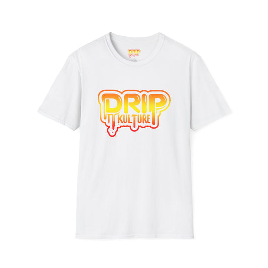 Orange Gradient Drip Kulture Unisex Tee - Multiple Colors