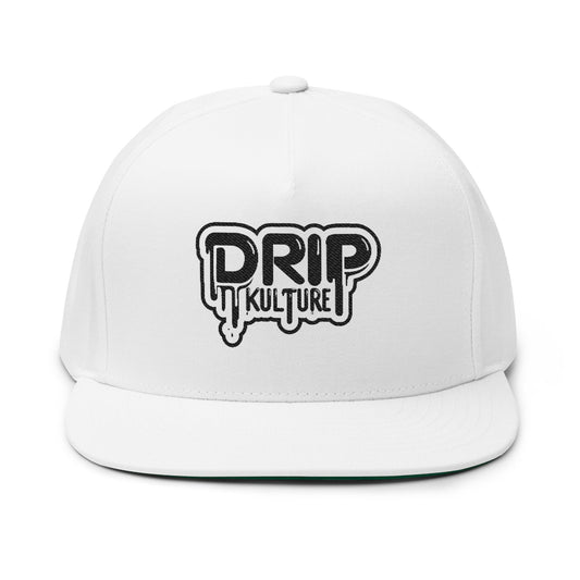 Drip Kulture Flat Bill Hat Embroidery - Multiple Colors