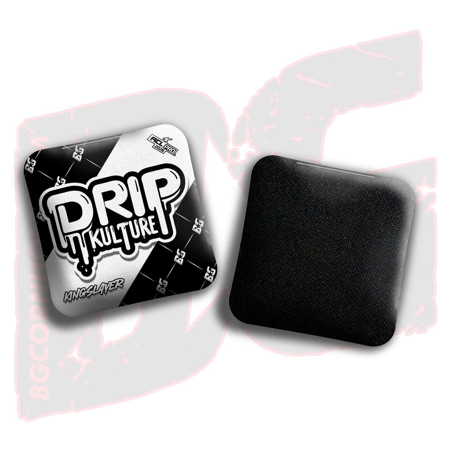 2026 Multiple Bag Models - DK x BG "Black Droplet " - ACL Pro Stamped Cornhole Bags - Set of 4 Bags