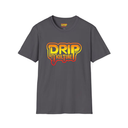 Orange Gradient Drip Kulture Unisex Tee - Multiple Colors