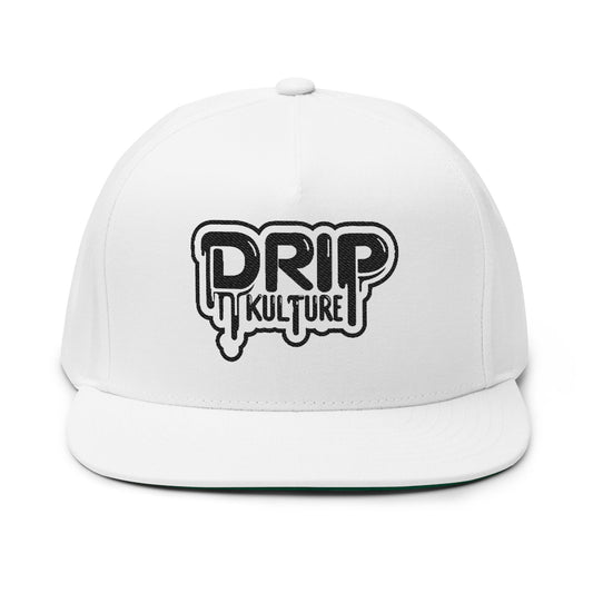 Drip Kulture Flat Bill Hat Embroidery - Multiple Colors