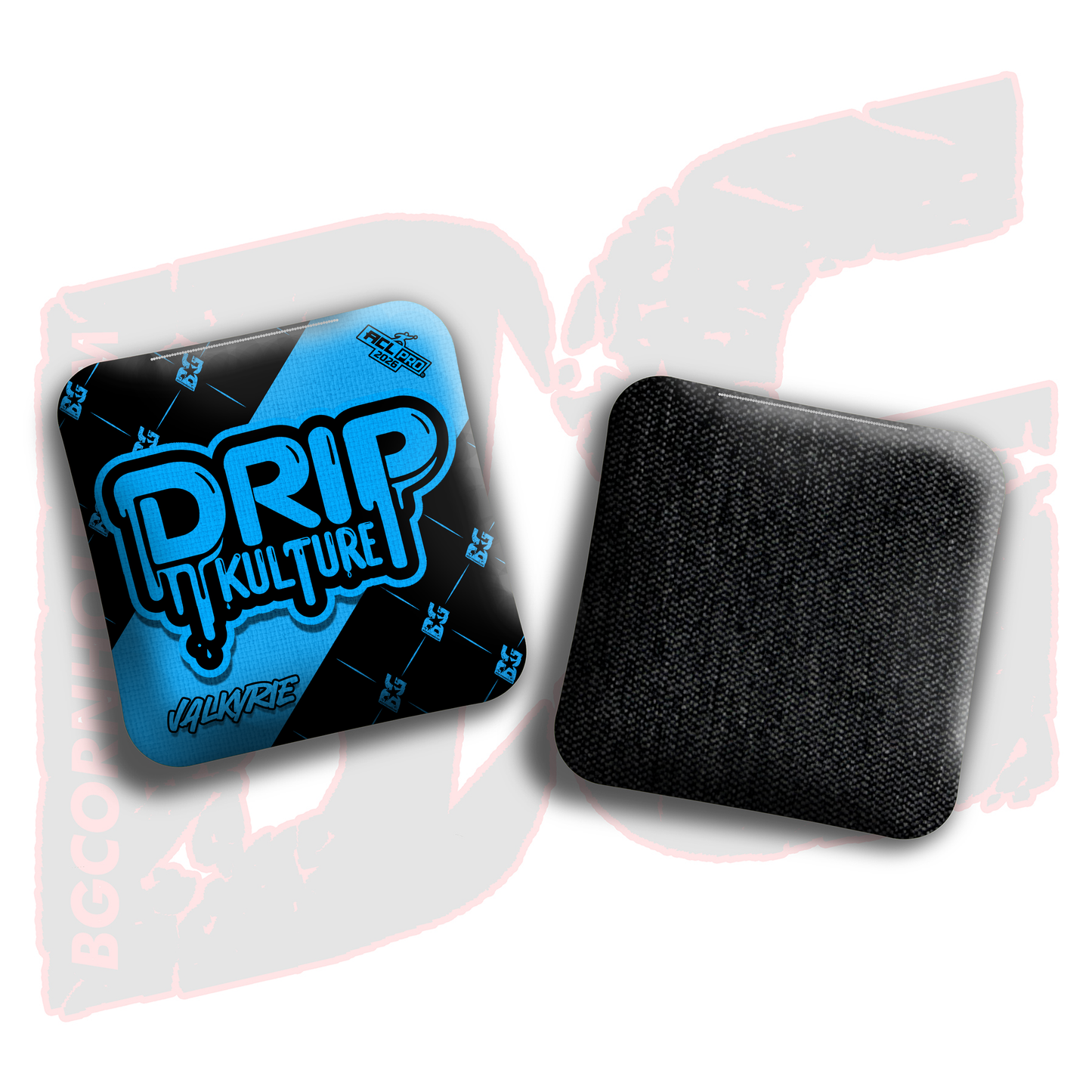2026 Multiple Bag Models - DK x BG "Black Droplet " - ACL Pro Stamped Cornhole Bags - Set of 4 Bags