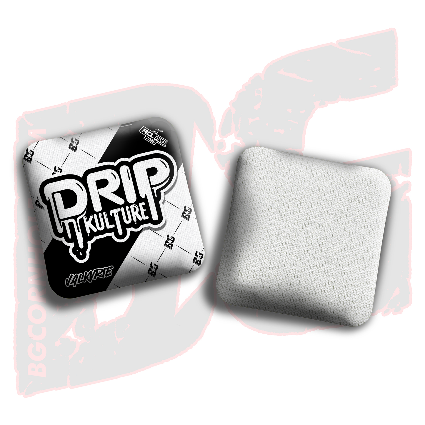 2026 Multiple Bag Models - DK x BG "White Droplet " - ACL Pro Stamped Cornhole Bags - Set of 4 Bags