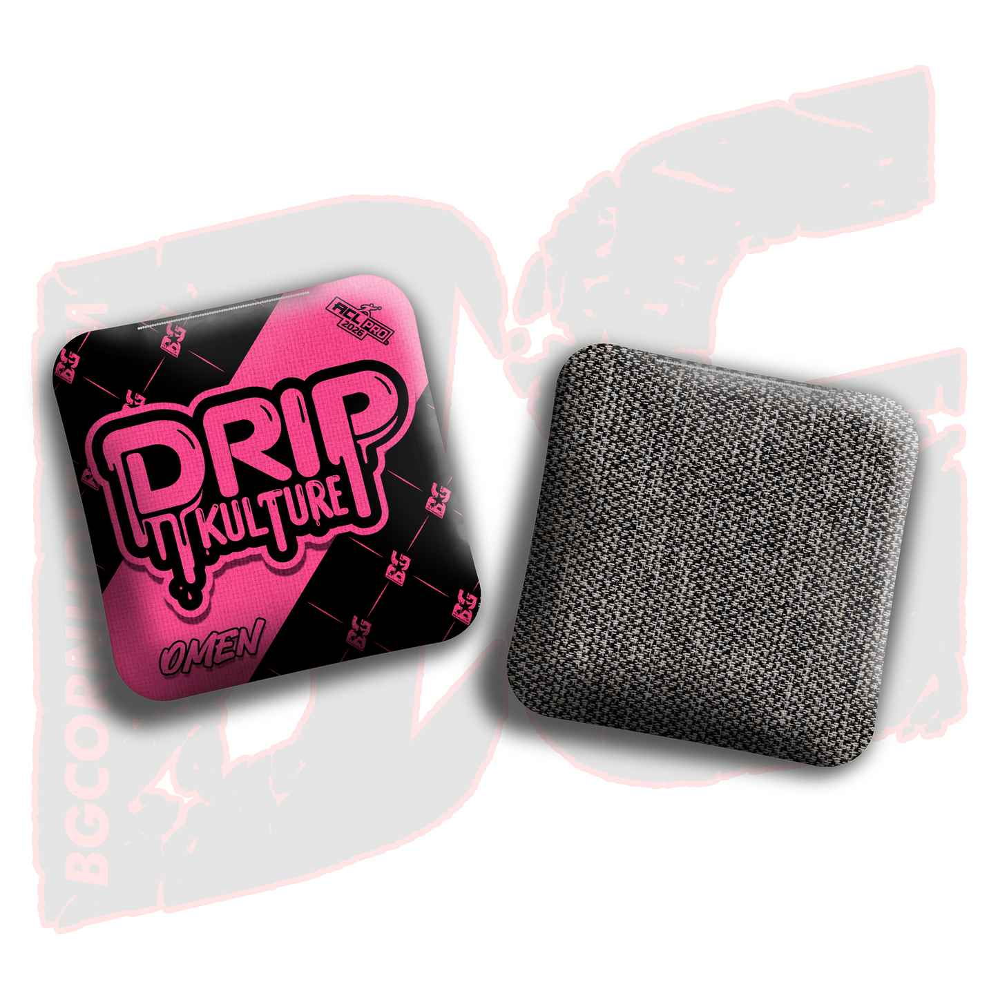 2026 Multiple Bag Models - DK x BG "Black Droplet " - ACL Pro Stamped Cornhole Bags - Set of 4 Bags