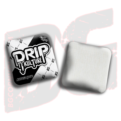 2026 Multiple Bag Models - DK x BG "White Droplet " - ACL Pro Stamped Cornhole Bags - Set of 4 Bags
