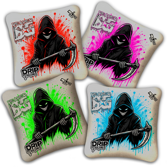 2026 REAPER - DK x BG "Evil Grin" - ACL Pro Stamped Cornhole Bags - Set of 4 Bags