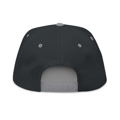 Blue Circle Drip Kulture Flat Bill Hat Embroidery - Multiple Colors
