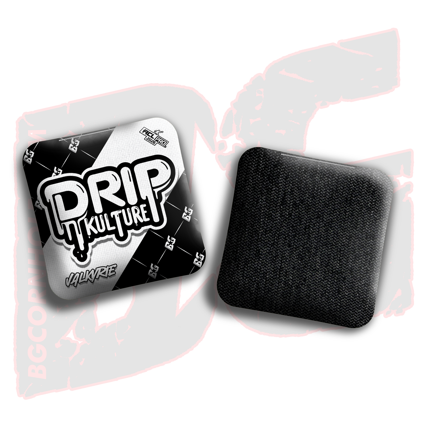 2026 Multiple Bag Models - DK x BG "Black Droplet " - ACL Pro Stamped Cornhole Bags - Set of 4 Bags