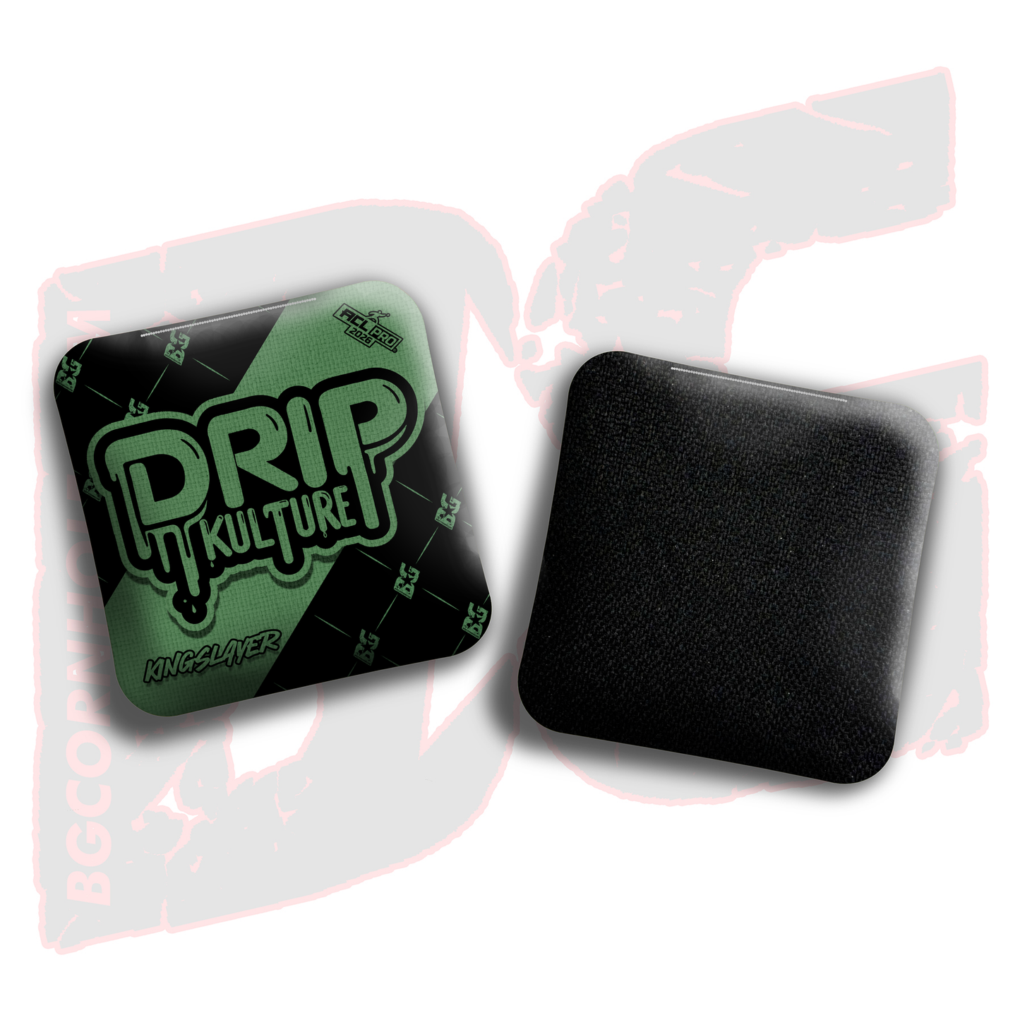 2026 Multiple Bag Models - DK x BG "Black Droplet " - ACL Pro Stamped Cornhole Bags - Set of 4 Bags