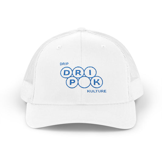 Blue Circle Drip Kulture Snapback Trucker Cap Embroidery - Multiple Colors