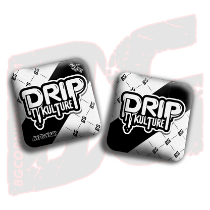 2026 Multiple Bag Models - DK x BG "White Droplet " - ACL Pro Stamped Cornhole Bags - Set of 4 Bags
