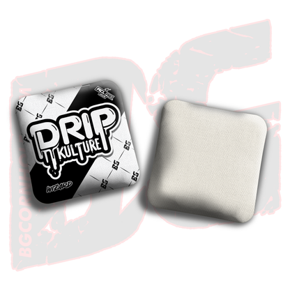2026 Multiple Bag Models - DK x BG "White Droplet " - ACL Pro Stamped Cornhole Bags - Set of 4 Bags