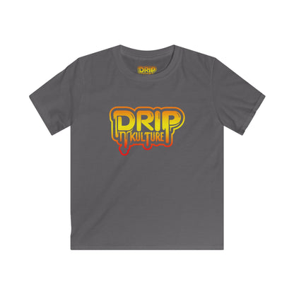 Youth Orange Gradient Drip Kulture Tee - Multiple Colors