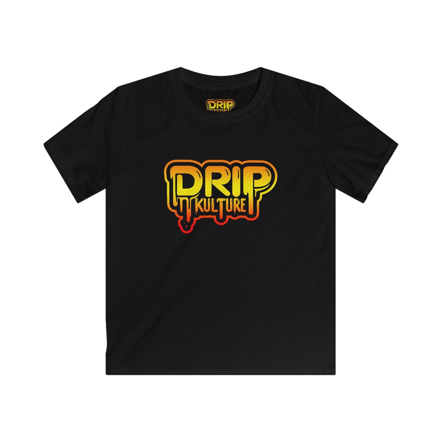 Youth Orange Gradient Drip Kulture Tee - Multiple Colors