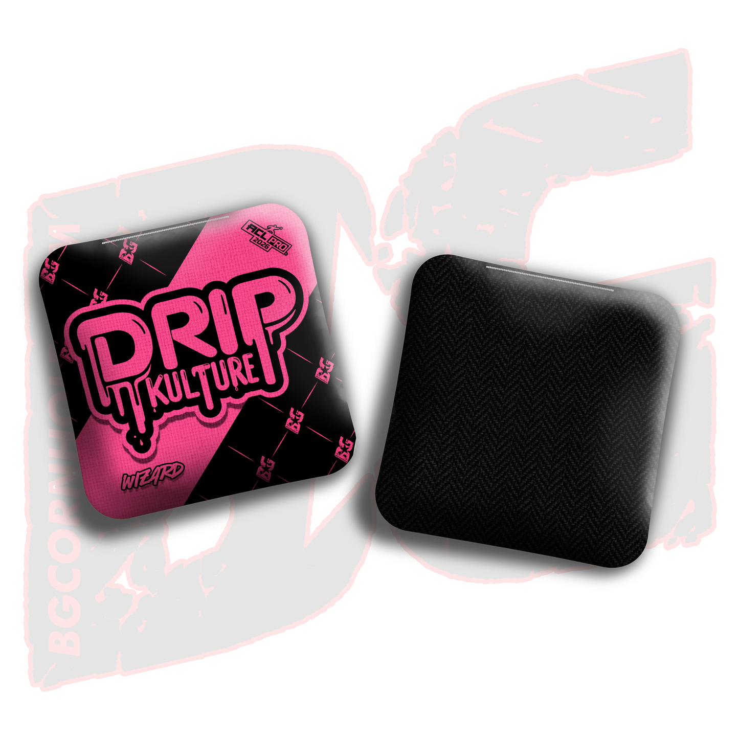 2026 Multiple Bag Models - DK x BG "Black Droplet " - ACL Pro Stamped Cornhole Bags - Set of 4 Bags