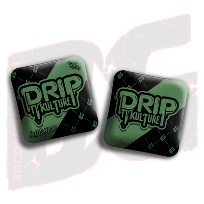 2026 Multiple Bag Models - DK x BG "Black Droplet " - ACL Pro Stamped Cornhole Bags - Set of 4 Bags