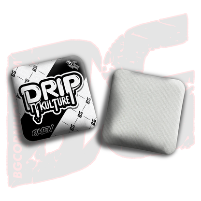 2026 Multiple Bag Models - DK x BG "White Droplet " - ACL Pro Stamped Cornhole Bags - Set of 4 Bags