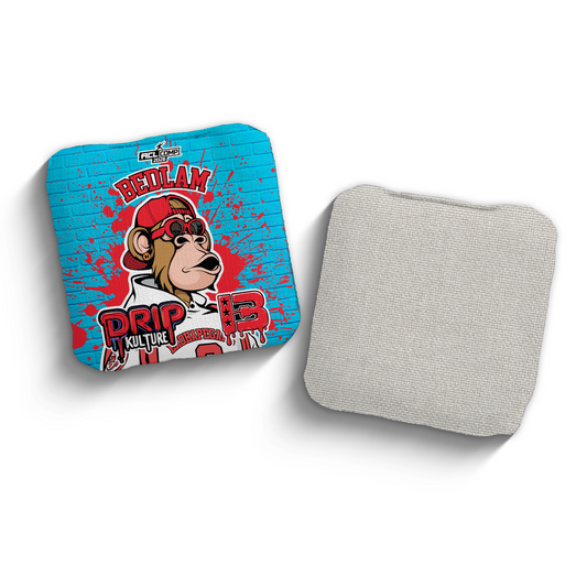 2026 Brotherhood Cornhole Bedlam Drip Kulture Collaboration ACL Comp Stamped Cornhole Bags