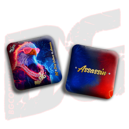 2025 LE Multiple Bag Models - DK x BG "4th of July" - ACL Pro Stamped Cornhole Bags - Set of 4 Bags