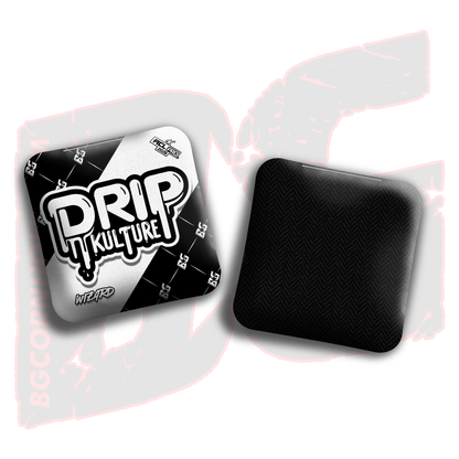 2026 Multiple Bag Models - DK x BG "Black Droplet " - ACL Pro Stamped Cornhole Bags - Set of 4 Bags