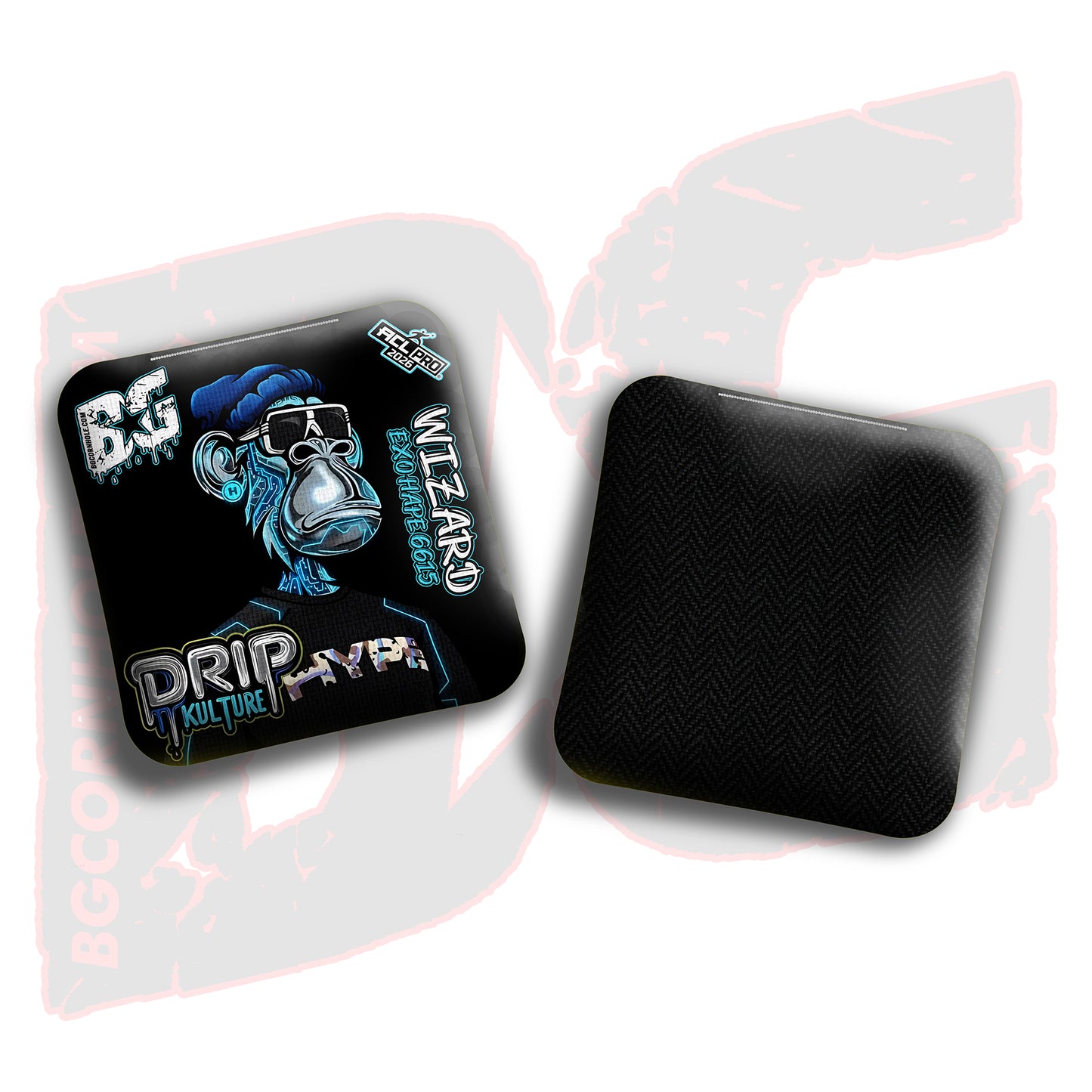 2026 Multiple Bag Models - DK x BG "NFT CIRCUITS" - ACL Pro Stamped Cornhole Bags - Set of 4 Bags