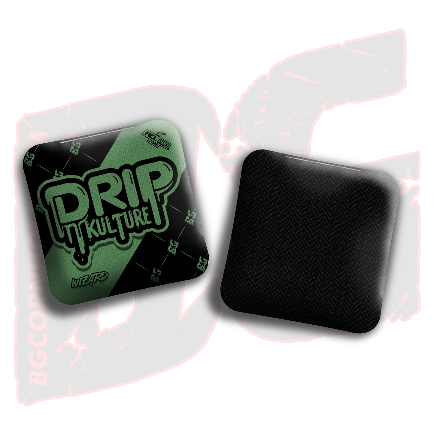 2026 Multiple Bag Models - DK x BG "Black Droplet " - ACL Pro Stamped Cornhole Bags - Set of 4 Bags