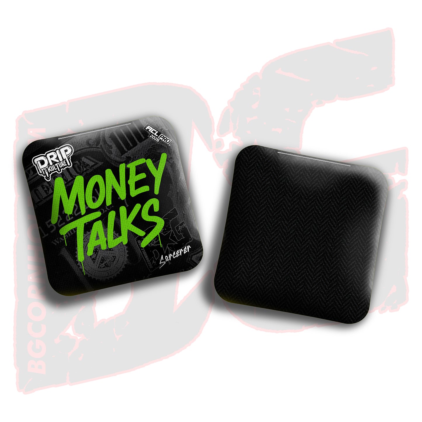 2026 Multiple Bag Models - DK x BG "Money Talks" - ACL Pro Stamped Cornhole Bags - Set of 4 Bags